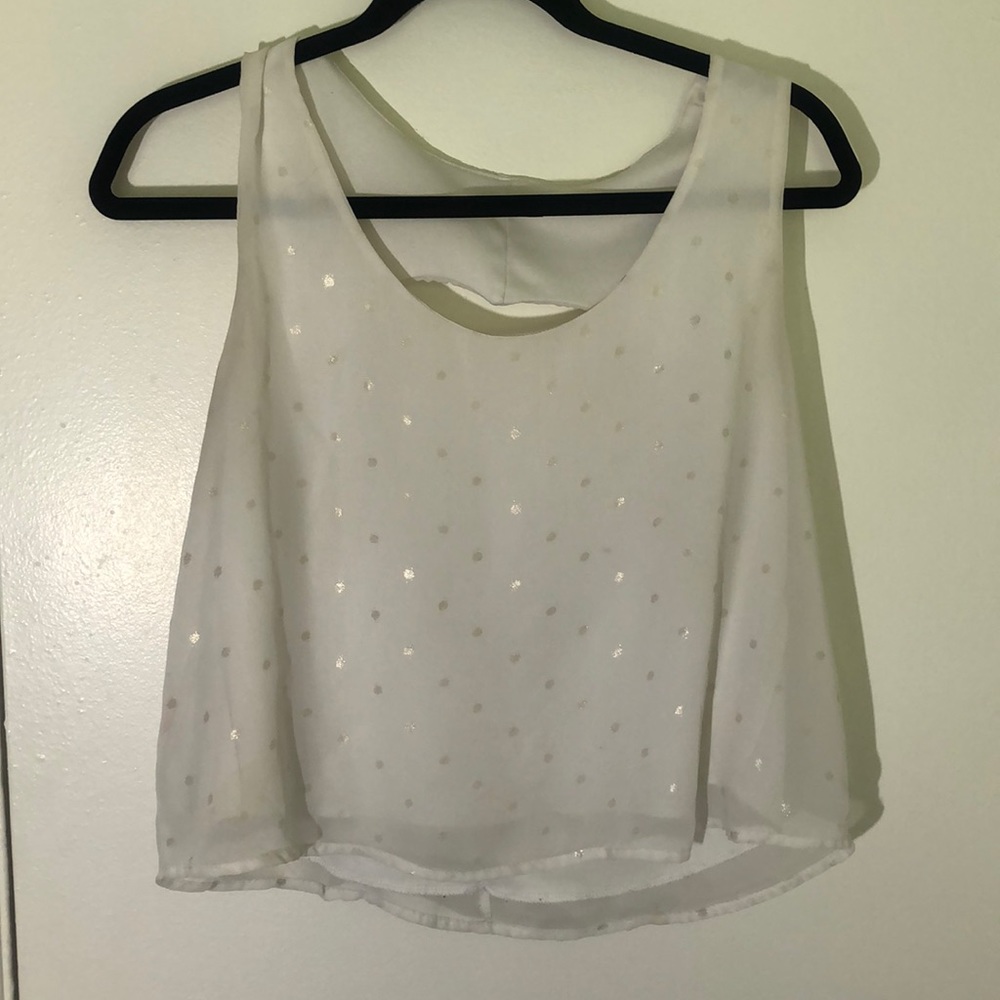 Cropped flowy tank